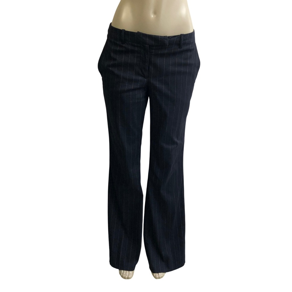 Vintage Y2K H&M Low Rise Pinstripe Flare Dress Pants Office Siren Womens 8